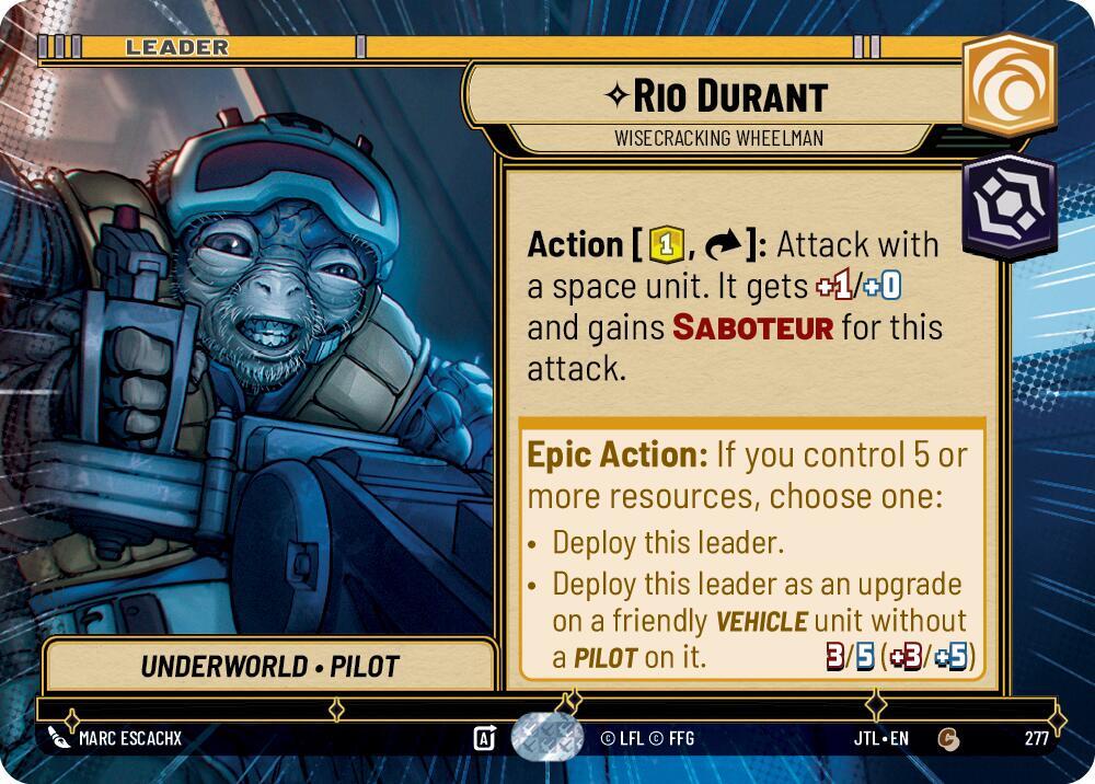 Rio Durant - Wisecrack Wheelman (Hyperspace), Jump to Lightspeed 277