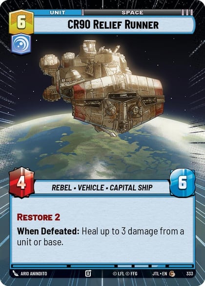 CR90 Relief Runner (Hyperspace), Jump to Lightspeed 333