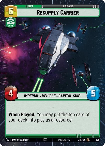 Resupply Carrier (Hyperspace), Jump to Lightspeed 381