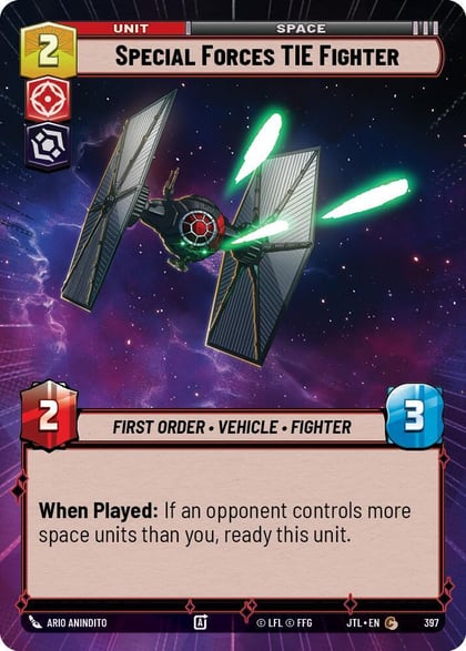 Special Forces TIE Fighter (Hyperspace), Jump to Lightspeed 397