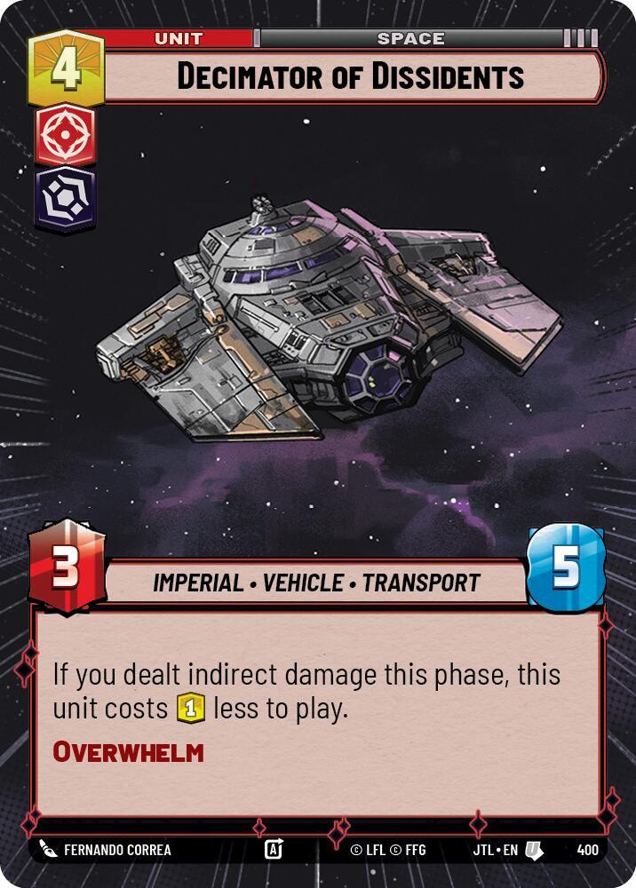 Decimator of Dissidents (Hyperspace), Jump to Lightspeed 400