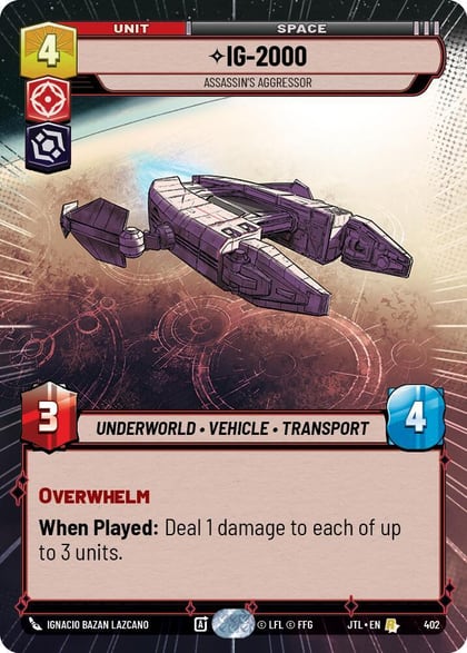 IG-2000 - Assassin's Aggressor (Hyperspace), Jump to Lightspeed 402