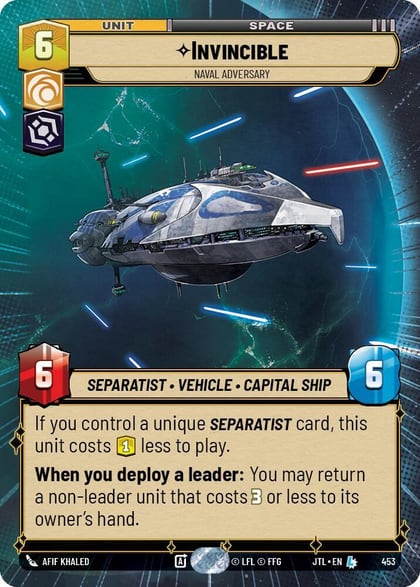 Invincible - Naval Adversary (Hyperspace), Jump to Lightspeed 453