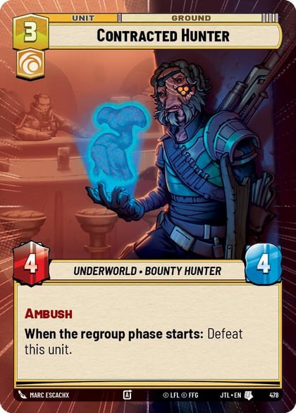Contracted Hunter (Hyperspace), Jump to Lightspeed 478