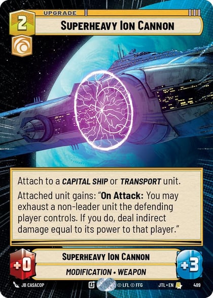 Superheavy Ion Cannon (Hyperspace), Jump to Lightspeed 489