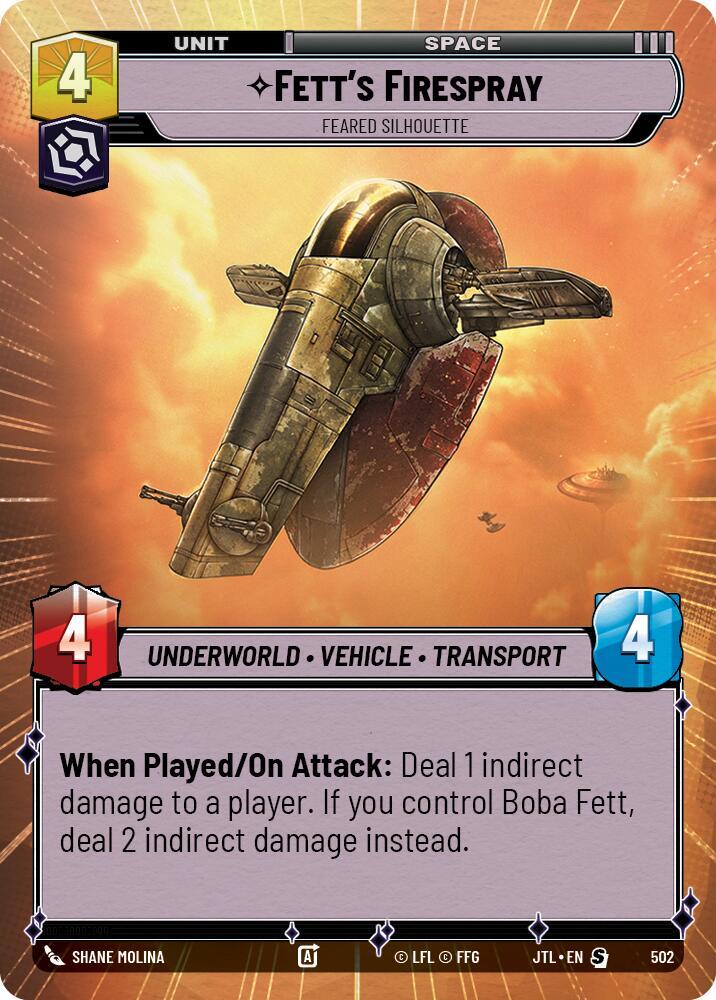 Fett's Firespray - Feared Silhouette (Hyperspace), Jump to Lightspeed 502