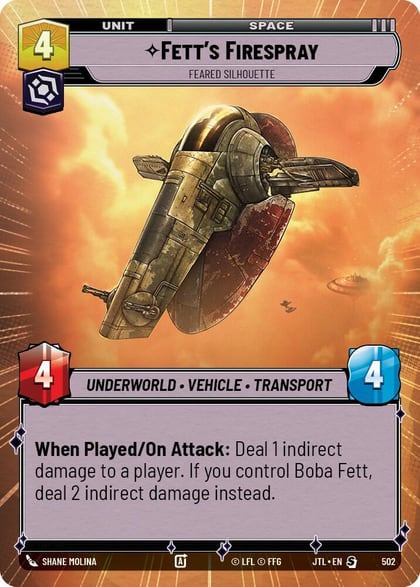 Fett's Firespray - Feared Silhouette (Hyperspace), Jump to Lightspeed 502