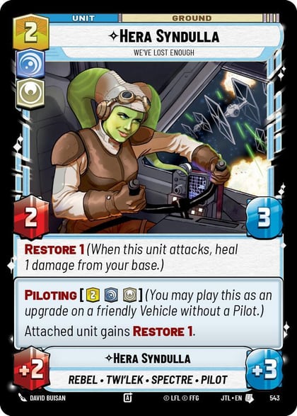 Hera Syndulla - We've Lost Enough (Foil), Jump to Lightspeed 543