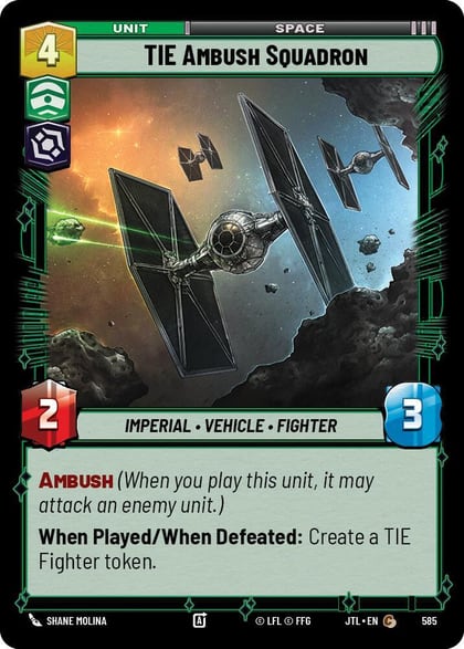 TIE Ambush Squadron (Foil), Jump to Lightspeed 585