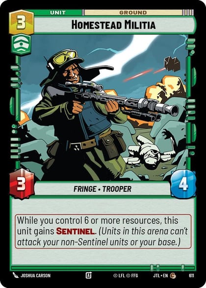 Homestead Militia (Foil), Jump to Lightspeed 611