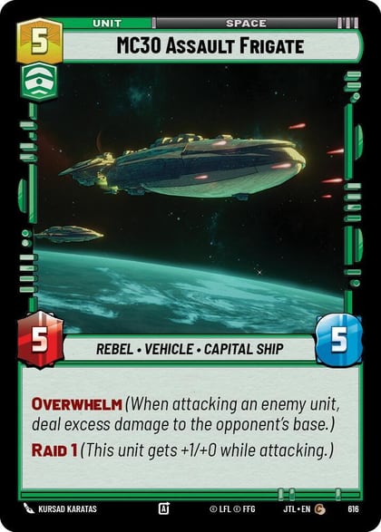 MC30 Assault Frigate (Foil), Jump to Lightspeed 616