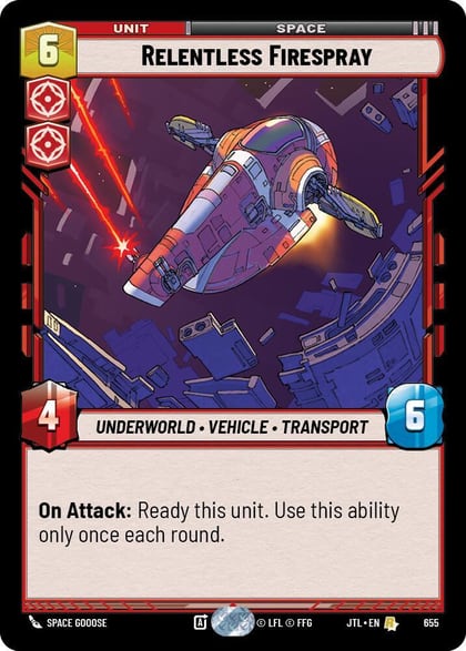 Relentless Firespray (Foil), Jump to Lightspeed 655