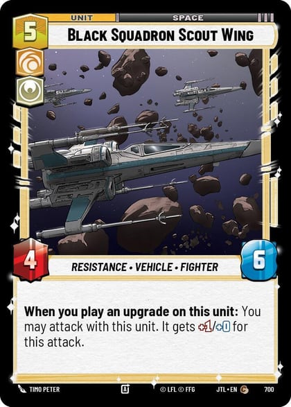 Black Squadron Scout Wing (Foil), Jump to Lightspeed 700