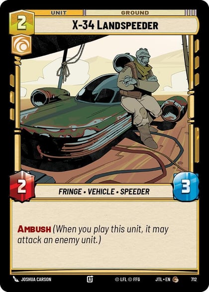 X-34 Landspeeder (Foil), Jump to Lightspeed 712