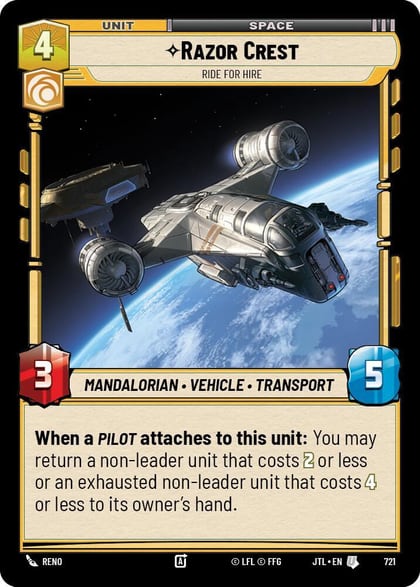 Razor Crest - Ride For Hire (Foil), Jump to Lightspeed 721