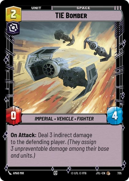 TIE Bomber (Foil), Jump to Lightspeed 735