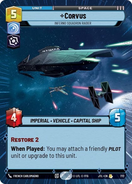 Corvus - Inferno Squadron Raider (Hyperspace Foil), Jump to Lightspeed 772