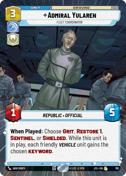 Admiral Yularen - Fleet Coordinator (Hyperspace Foil), Jump to Lightspeed 781