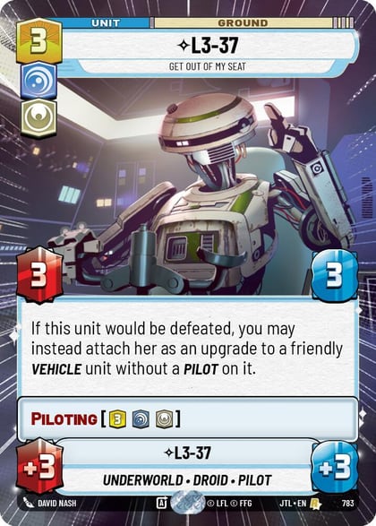 L3-37 - Get Out Of My Seat (Hyperspace Foil), Jump to Lightspeed 783