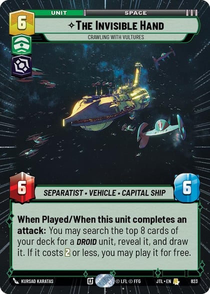The Invisible Hand - Crawling With Vultures (Hyperspace Foil), Jump to Lightspeed 823