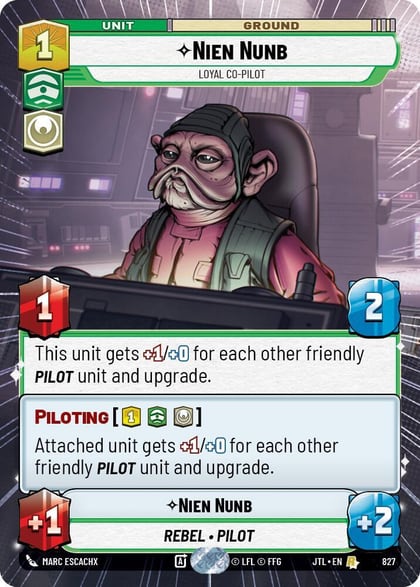 Nien Nunb - Loyal Co-Pilot (Hyperspace Foil), Jump to Lightspeed 827