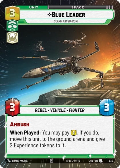 Blue Leader - Scarif Air Support (Hyperspace Foil), Jump to Lightspeed 830