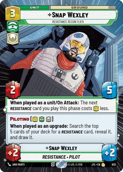 Snap Wexley - Resistance Recon Flier (Hyperspace Foil), Jump to Lightspeed 832