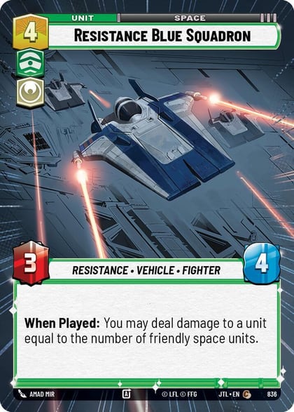 Resistance Blue Squadron (Hyperspace Foil), Jump to Lightspeed 836