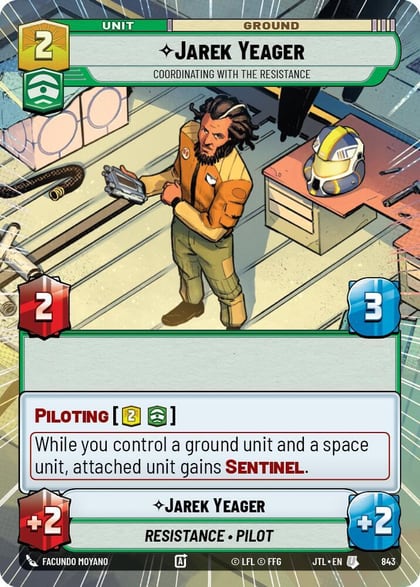 Jarek Yeager - Coordinating With The Resistance (Hyperspace Foil), Jump to Lightspeed 843