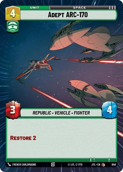 Adept ARC-170 (Hyperspace Foil), Jump to Lightspeed 848