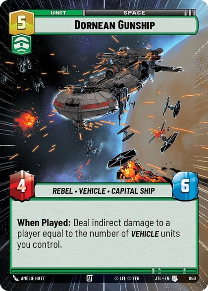 Dornean Gunship (Hyperspace Foil), Jump to Lightspeed 850