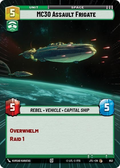 MC30 Assault Frigate (Hyperspace Foil), Jump to Lightspeed 852