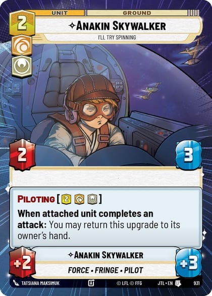 Anakin Skywalker - I'll Try Spinning (Hyperspace Foil), Jump to Lightspeed 931