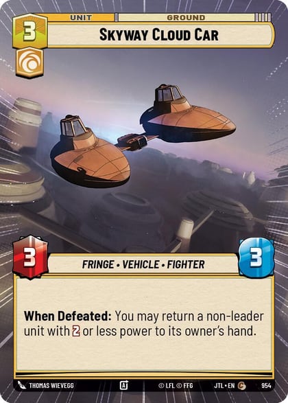 Skyway Cloud Car (Hyperspace Foil), Jump to Lightspeed 954