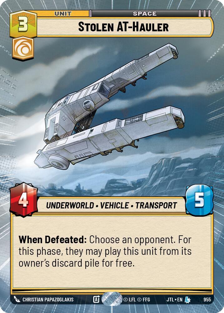 Stolen AT-Hauler (Hyperspace Foil), Jump to Lightspeed 955