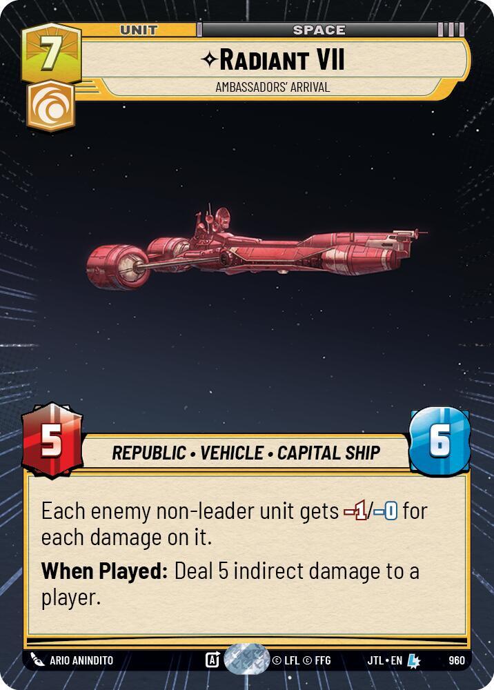 Radiant VII - Ambassadors' Arrival (Hyperspace Foil), Jump to Lightspeed 960