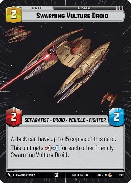 Swarming Vulture Droid (Hyperspace Foil), Jump to Lightspeed 990