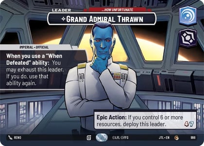 Grand Admiral Thrawn - ...How Unfortunate (Showcase), Jump to Lightspeed 998