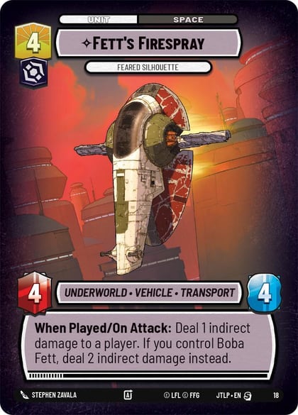 Fett's Firespray - Feared Silhouette, Jump to Lightspeed: Weekly Play Promos 18