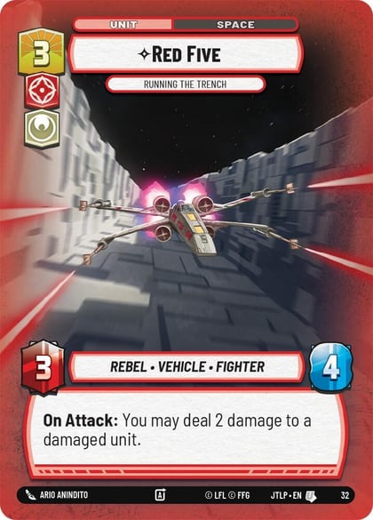 Red Five - Running the Trench (Foil), Jump to Lightspeed: Weekly Play Promos 32