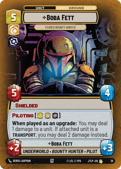 Boba Fett - Feared Bounty Hunter (Foil), Jump to Lightspeed: Weekly Play Promos 35