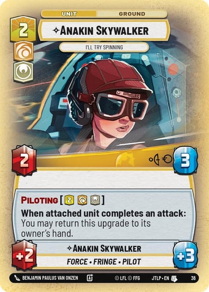 Anakin Skywalker - I'll Try Spinning (Foil), Jump to Lightspeed: Weekly Play Promos 36