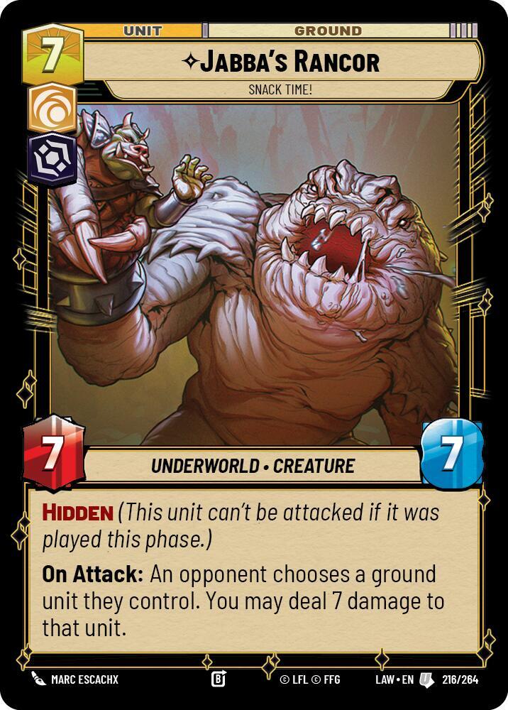 Jabba's Rancor - Snack Time!, A Lawless Time 216/264