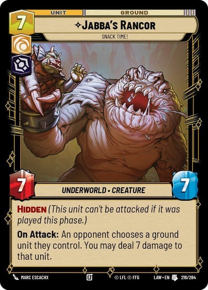Jabba's Rancor - Snack Time!, A Lawless Time 216/264
