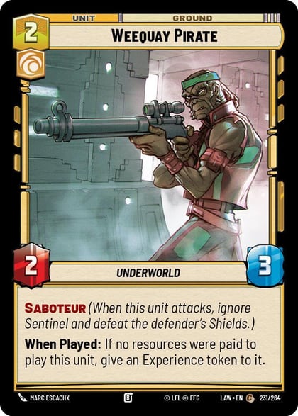 Weequay Pirate, A Lawless Time 231/264