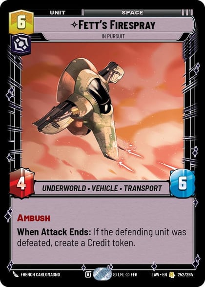 Fett's Firespray - In Pursuit, A Lawless Time 252/264