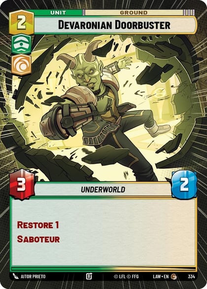 Devaronian Doorbuster (Hyperspace), A Lawless Time 334