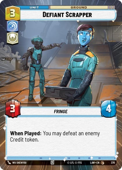 Defiant Scrapper (Hyperspace), A Lawless Time 370