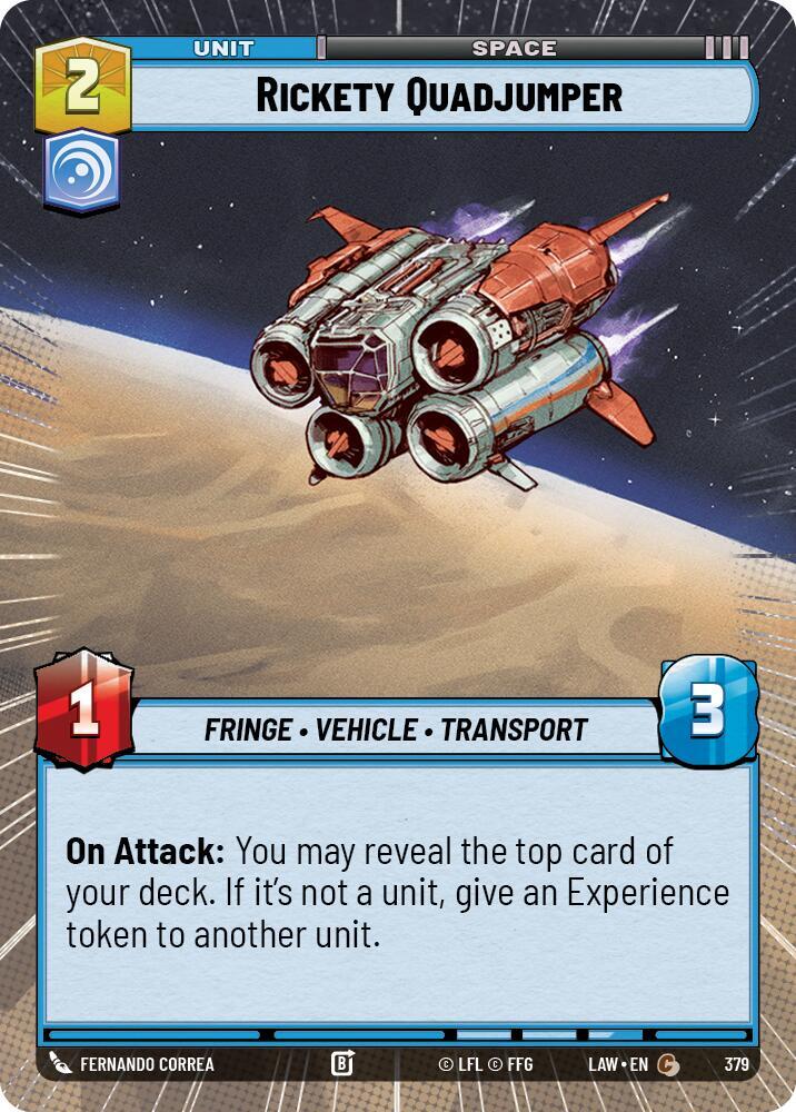 Rickety Quadjumper (Hyperspace), A Lawless Time 379