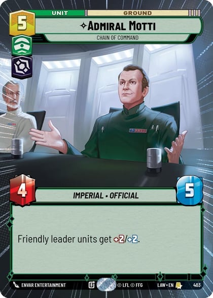Admiral Motti - Chain of Command (Hyperspace), A Lawless Time 403